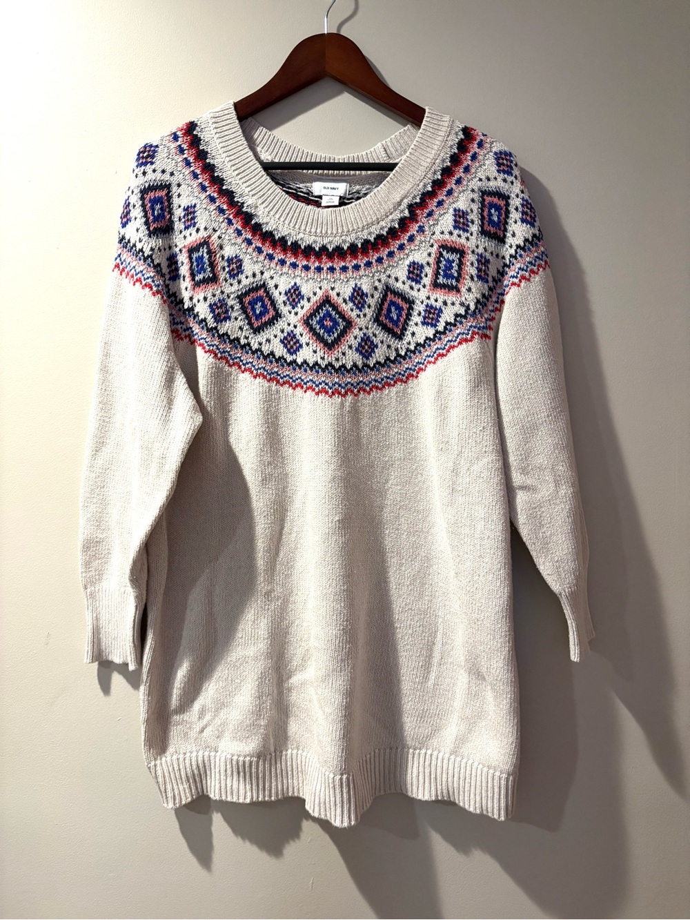 Women’s Metallic Fair-Isle Plus-Size Sweater 4X